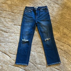 Harper Heritage Cropped Distressed Jeans Size 29
